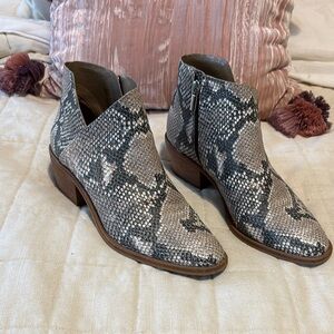 Snakeskin Ankle Boots